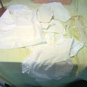 VTG 60'S PERIOD DRESS BOYS BAPTISM SET, 5 PCS, GREAT DOLL DRESS UP